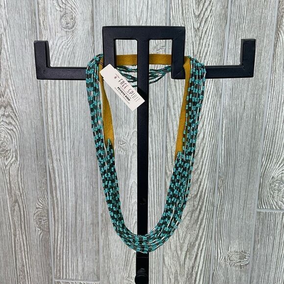 New Free Bird Peyote Stone Gemstones Sterling Silver Necklace Multi Layered - Picture 4 of 11